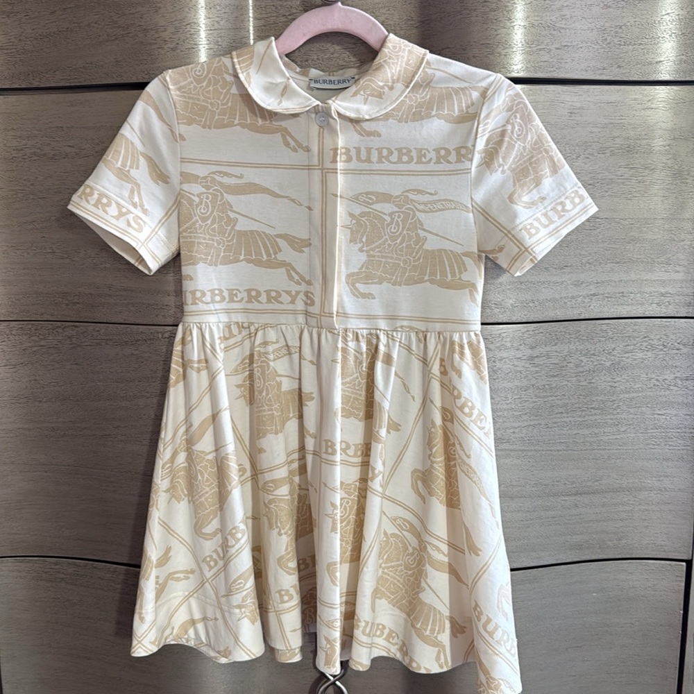 BURBERRY KIDS printed cotton jersey dress